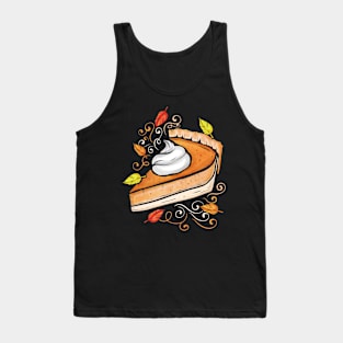 Pumpkin Pie With Cream On Thanksgiving Tank Top